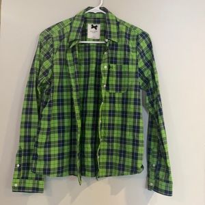 Green/ Blue Button Down Shirt